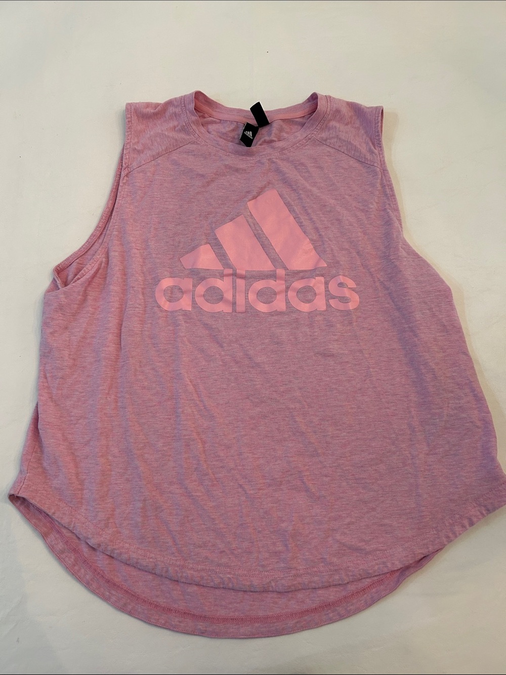 adidas Light Pink Logo Sleeveless Tank